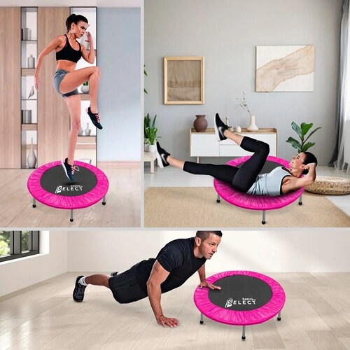 Trampolín Brincolín Para Aeróbicos Fitness Ejercicio Rosa