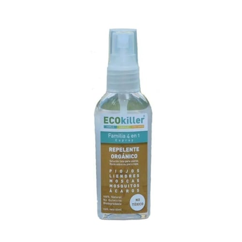 Ecokiller Repelente Orgánico Familia 4 En 1 60ml No Tóxico