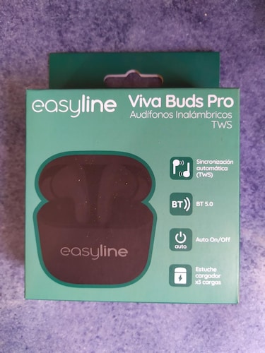 AUDIFONOS INALAMBRICOS EASY LINE BY PERFECT CHOICE VIVA BUNDS TWS NEGROS EL-995487 AUDIO RECARGABLE