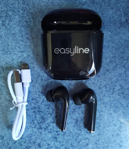 AUDIFONOS INALAMBRICOS EASY LINE BY PERFECT CHOICE VIVA BUNDS TWS NEGROS EL-995487 AUDIO RECARGABLE