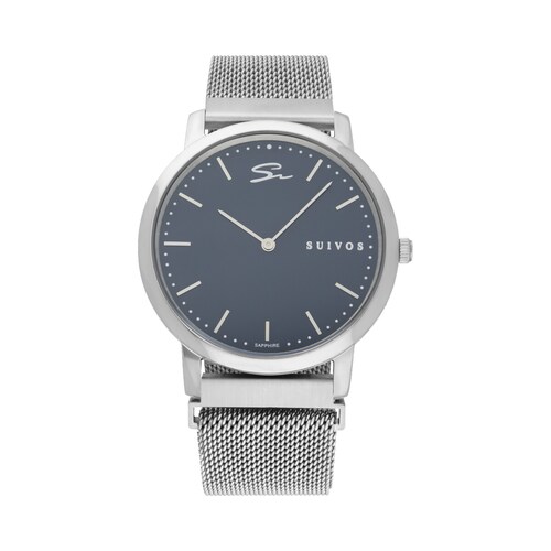 Reloj Suizo, Suivos NAVY STEEL, zafiro, 10 años de batería, acero hipoalergénico