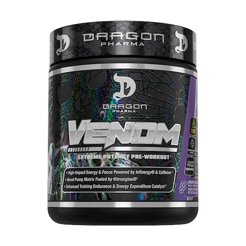 Pre-Entreno Dragon Pharma Venom 196g 40 Serv. - Magonada