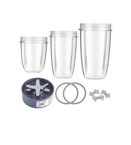 Set Vasos Con Aspa, Empaques Y Hules Nutribullet Repuestos