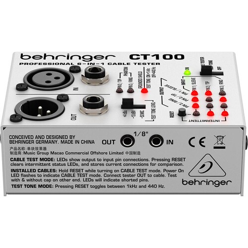 Probador Cables Behringer modelo CT-100