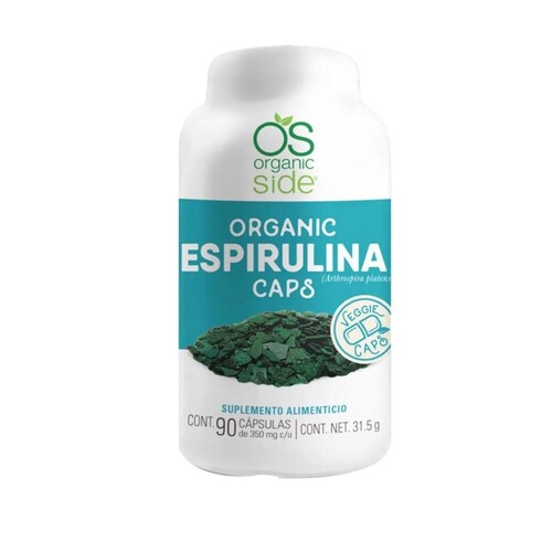 Cápsulas Espirulina Orgánica 90pz Organic Side Vegetal