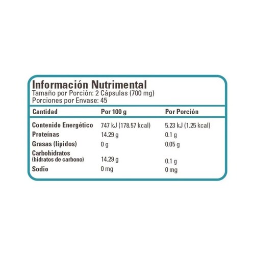 Cápsulas Espirulina Orgánica 90pz Organic Side Vegetal