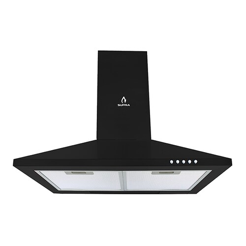 COMBO con campana de pared 60cm, parrilla de inducción y parrilla de gas SUPRA CINQUE de color negro