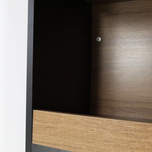 Escritorio Tipo Librero Home Office Dixie 140x90 Negro Mundo In