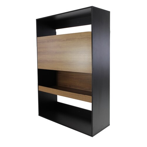 Escritorio Tipo Librero Home Office Dixie 140x90 Negro Mundo In
