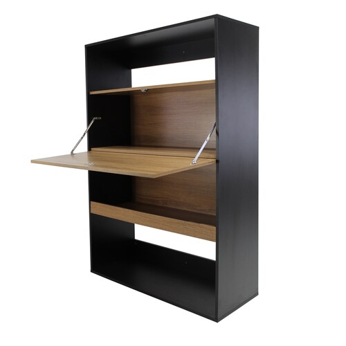 Escritorio Tipo Librero Home Office Dixie 140x90 Negro Mundo In