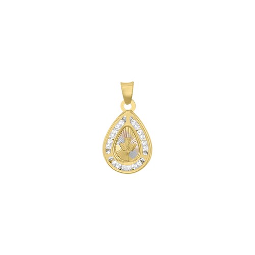 Medalla Mini Gota Espíritu Santo Oro 14k + Regalo