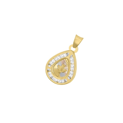 Medalla Mini Gota Espíritu Santo Oro 14k + Regalo
