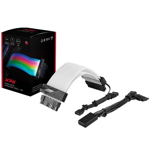 Cable Extension 24 Pin XPG Prime ARGB Tarjeta Madre ATX ARGBEXCABLE-MB-BKCWW