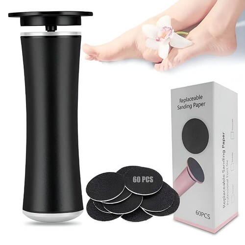 Removedor De Callos Profesional Electrico Exfoliante De Pies negro