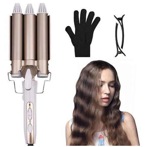 Rizadora De Cabello 3 Tubos Ferro Pelo De Cerámica 22mm