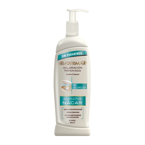 New Derma Crema Corporal Concha Nacar 200 + 400 Ml - 2 Pz.