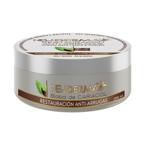 New Derma Crema Corporal Baba De Caracol 200 + 400 Ml - 2 Pz