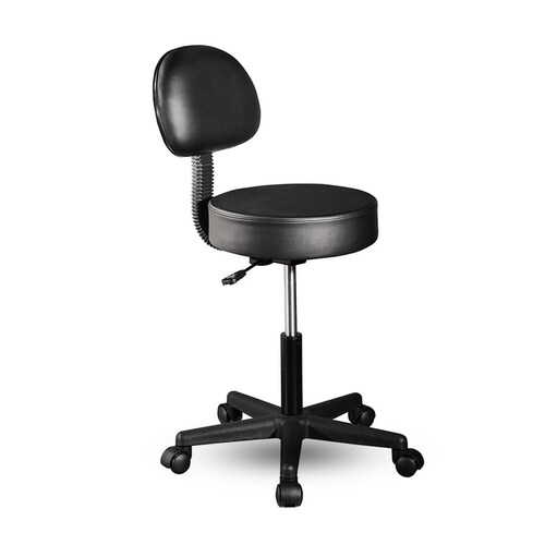 Silla Taburete Banco Con Respaldo Negro Consultorio Tatoo Spa VANLIG