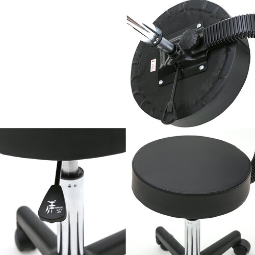 Silla Taburete Banco Con Respaldo Negro Consultorio Tatoo Spa VANLIG