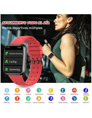 Reloj Inteligente Smart Watch Petukita Box QMC001 Rojo