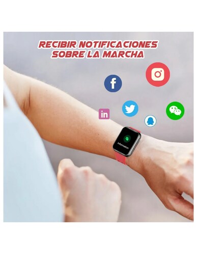 Reloj Inteligente Smart Watch Petukita Box QMC001 Rojo