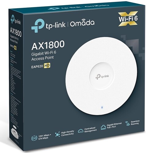 Access Point Tp-Link EAP620 HD AX1800 Gigabite Banda Dual Wi-Fi 6 Montaje En Techo.