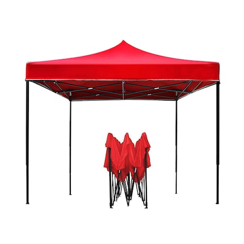 Toldo Carpa Plegable Rojo 3x3 Plegable Impermeable  VANLIG