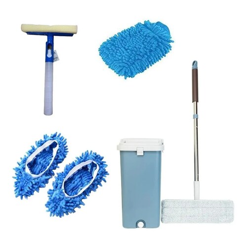 Kit Limpieza Profunda Cubeta Exprime Sin Mojar + Accesorios