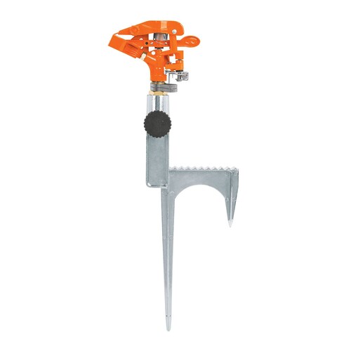 Aspersor metálico para jardín con límite de riego Truper