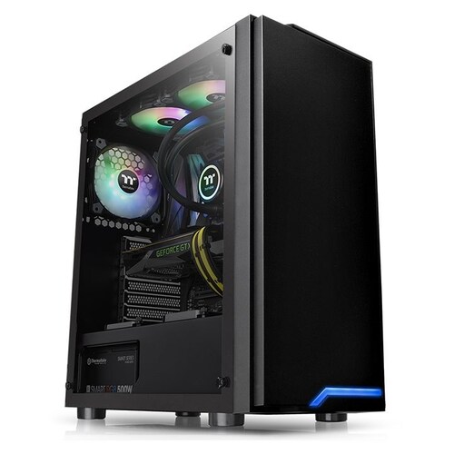 Gabinete Thermaltake H100 Tg, Midi-tower, Atx/micro Atx/mini-itx, Usb 3.0, Sin Fuente, Negro