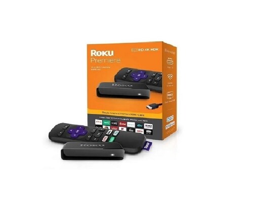 Roku Reproductor Multimedia Premiere 3920RW 4K Ultra HD WiFi HDMI negro tv pantalla cable video