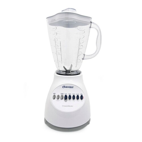 Licuadora Oster 6662-13 1.5 L blanca con vaso de plástico 120V 