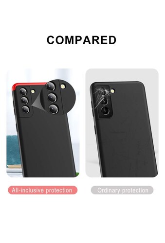 Protector de lujo fino Samsung Galaxy A72 Negro con Rojo