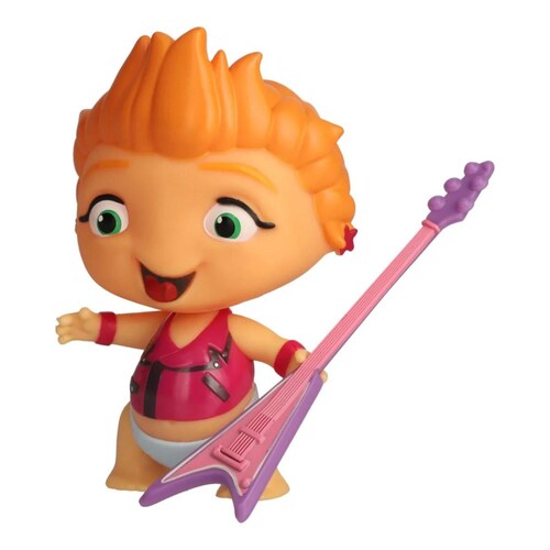 Mini Beat Power Rockers Figura Wat 10 cm + Accesorio Instrumento Musical 