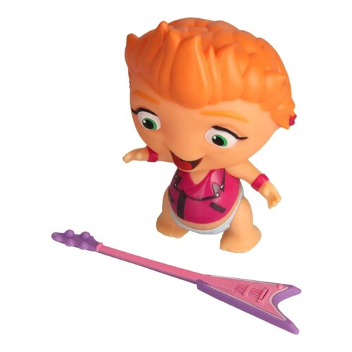 Mini Beat Power Rockers Figura Wat 10 cm + Accesorio Instrumento Musical 