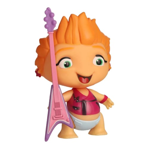 Mini Beat Power Rockers Figura Wat 10 cm + Accesorio Instrumento Musical 