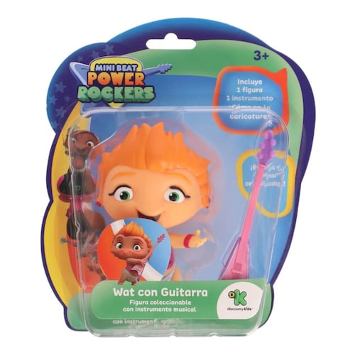 Mini Beat Power Rockers Figura Wat 10 cm + Accesorio Instrumento Musical 