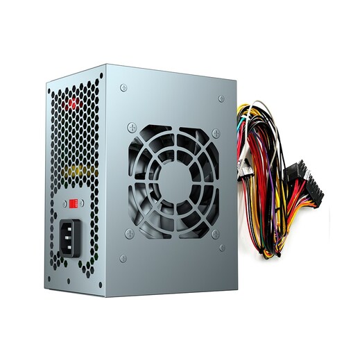Fuente de poder Slim Quaroni QPSU-03 Potencia hasta 500W ventilador 8 cm conexión MoBo 20+4 pines 2