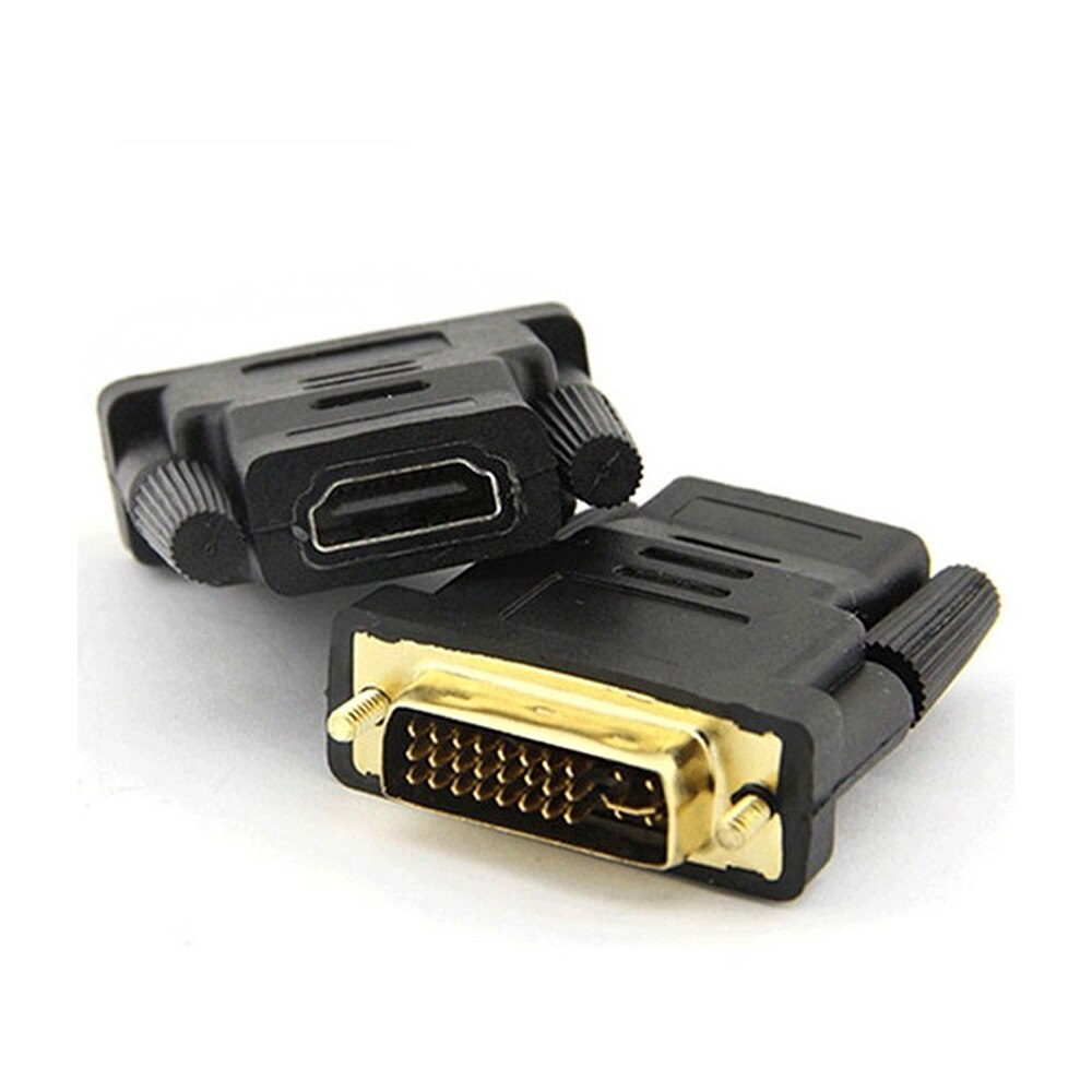 Lorenlli Adaptador convertidor de Enchufe DVI Macho a HDMI Hembra 24 1 Pin Conector Macho DVI-D a HDMI Hembra para HDTV 