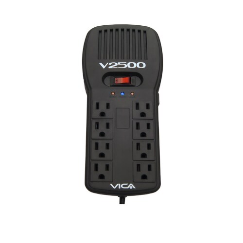 Regulador de Voltaje Vica V2500 de 2500VA/1500W con 8 Contactos