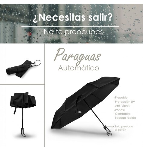 Paraguas de bolsillo sombrilla automático protección rayos UV 