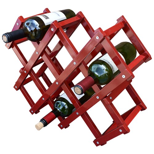 Cava Plegable 10 Botellas Rojo