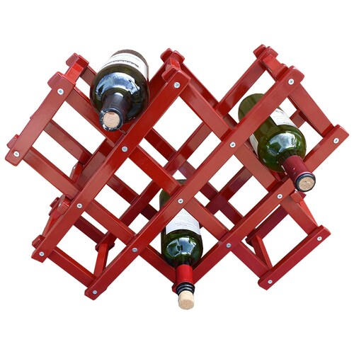 Cava Plegable 10 Botellas Rojo