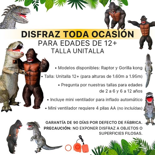 Disfraz Inflable Premium Dragón toda ocasión Halloween Adulto Unitalla 12+años