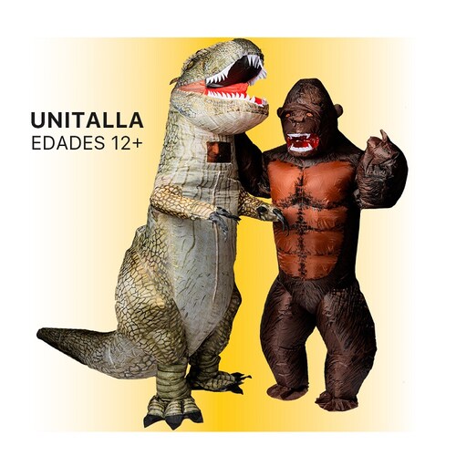Disfraz Inflable Premium Gorila Kong toda ocasión Adulto Unitalla 12+años.