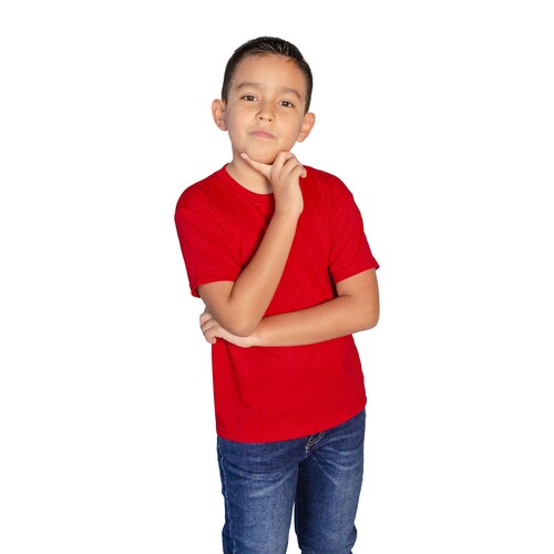 Playera Peso Completo Cuello Redondo Manga Corta Unisex para Niño