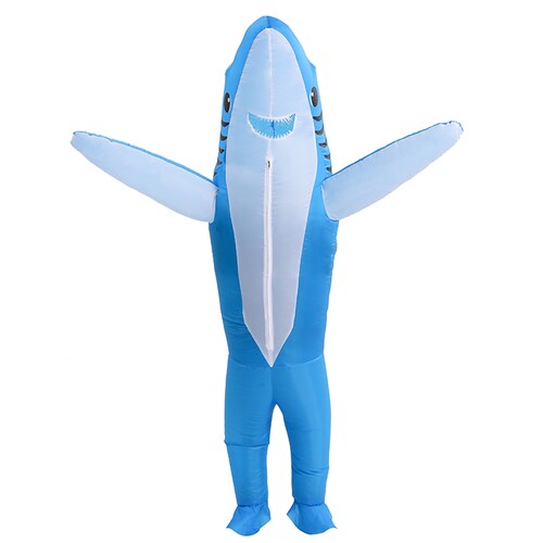 Disfraz Inflable Tiburón Azul toda ocasión Halloween Unitalla Adulto Talla 12+ años