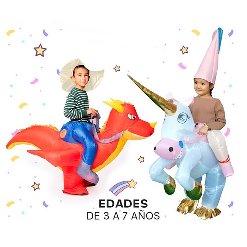 Disfraz Inflable tipo Montar Pony toda ocasión Halloween Infantil Unitalla 3 a 7 años