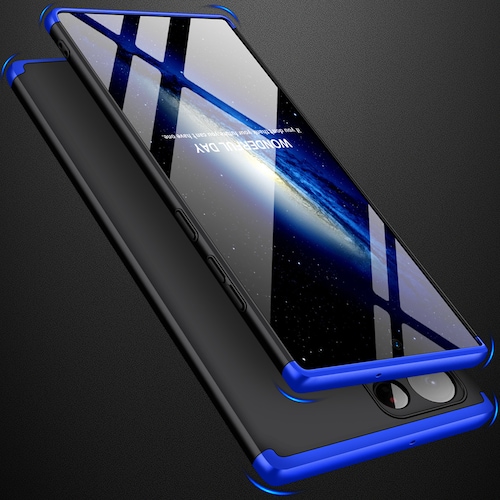 Protector de lujo fino Samsung Galaxy S22 ultra Negro con Azul.