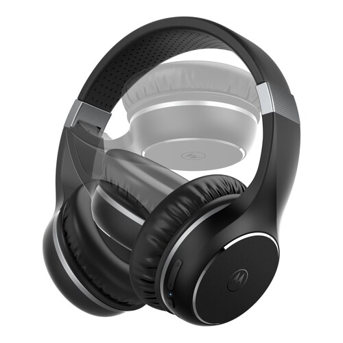 AUDÍFONOS INALÁMBRICOS OVER-EAR MOTOROLA 24HRS MOTO XT220 NEGROS